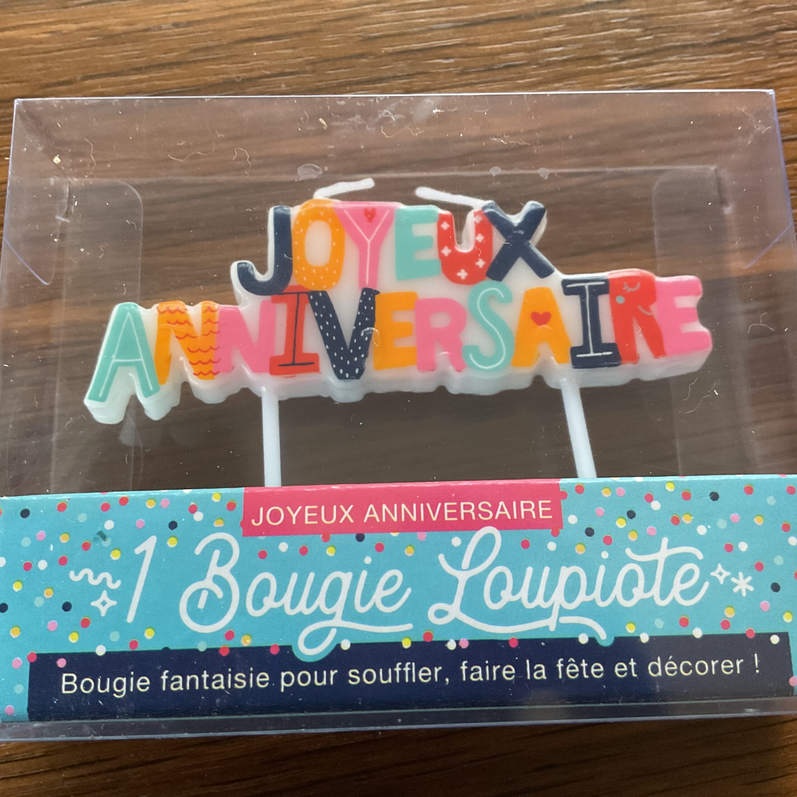 Bougie “joyeux anniversaire”