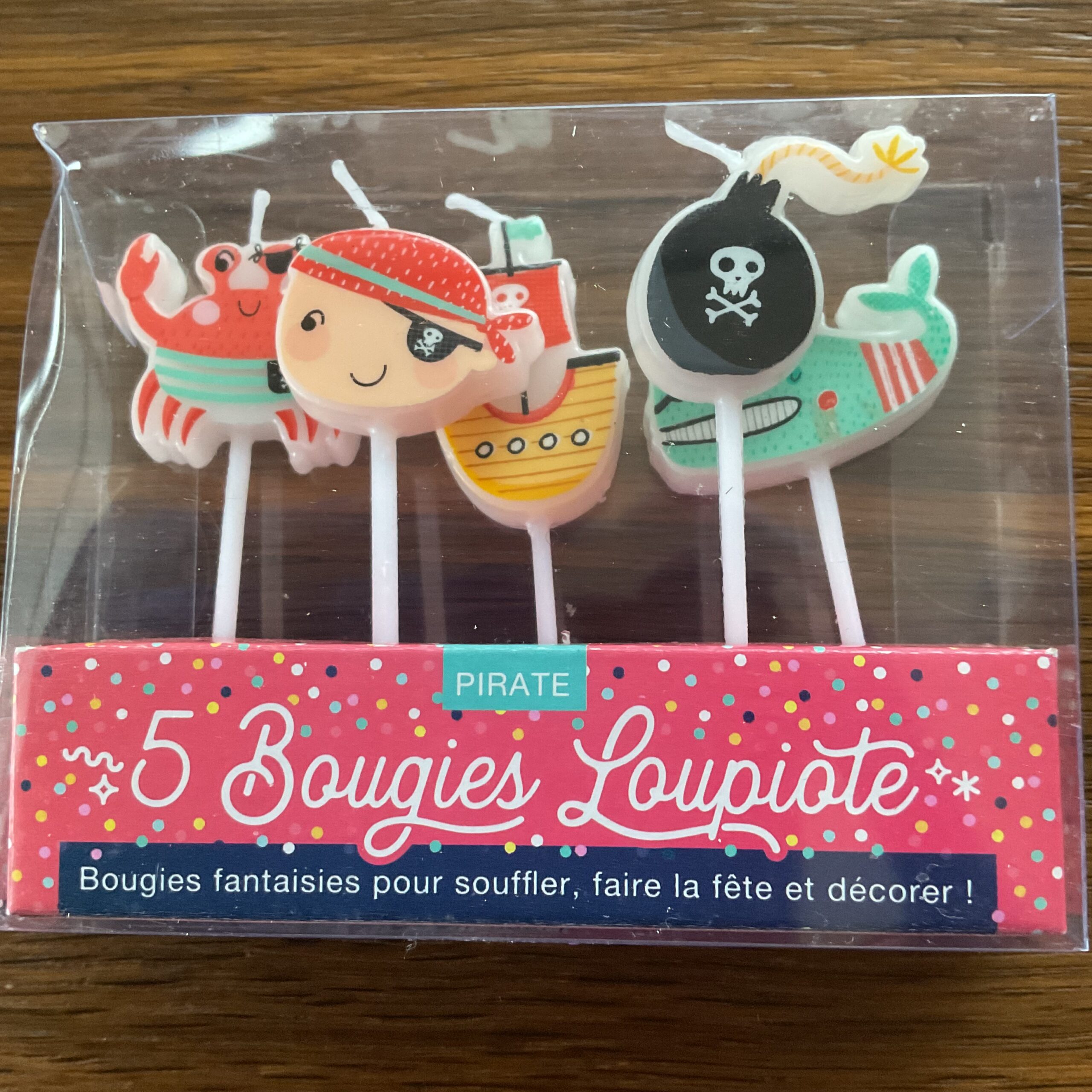 5 bougies d’anniversaire Pirate