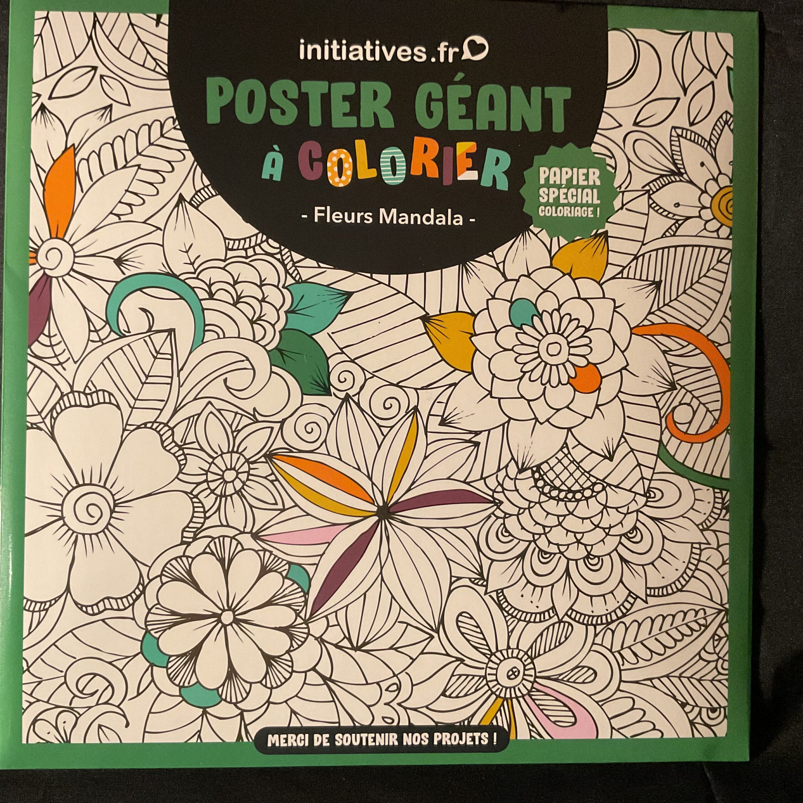 Coloriage pour enfant – Fleurs Mandala –