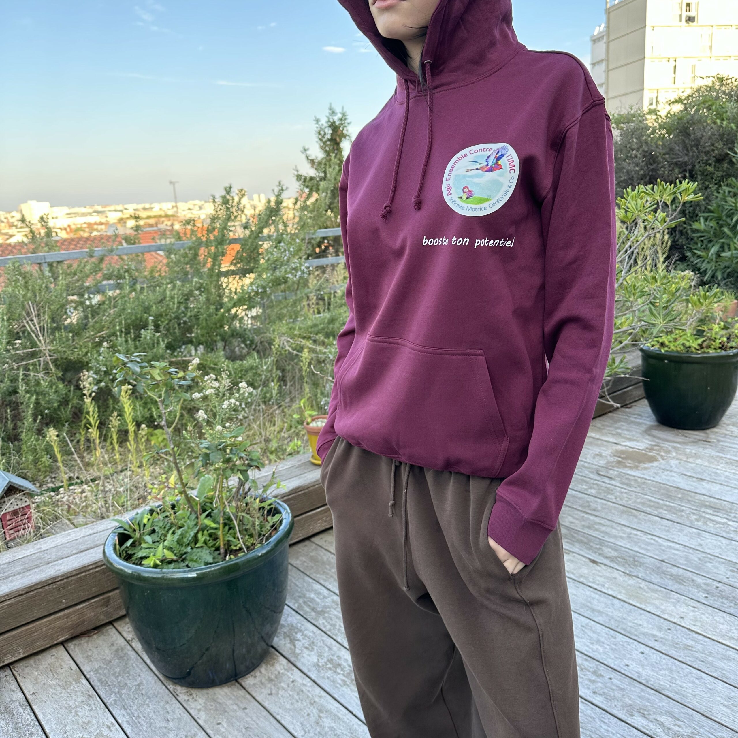 Sweat shirt Todoo  Bordeaux taille M
